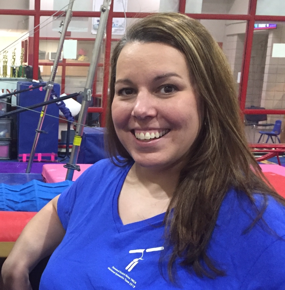 “I started taking gymnastics classes at the Grand Street building when I was very young and was invited to join the Gymnastics Team by the time I was 9 years old. I competed for the Fanwood-Scotch Plains YMCA Gymnastics Team for nine years, representing the team at Nationals several times.